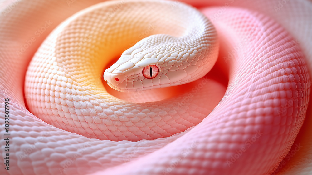 Fototapeta premium close up of a red snake