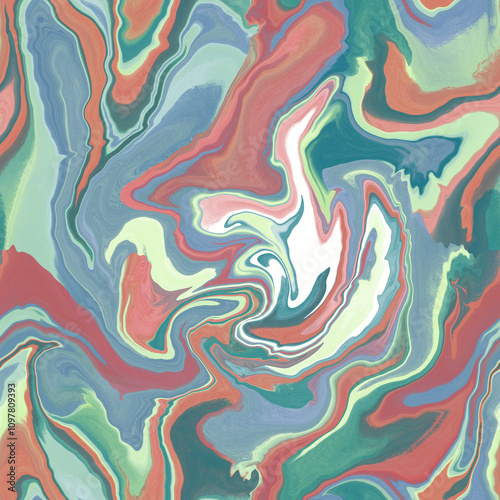 Vibrant blue green marbling marble marmer seamless pattern design for fabric fashion or wallpaper background needs