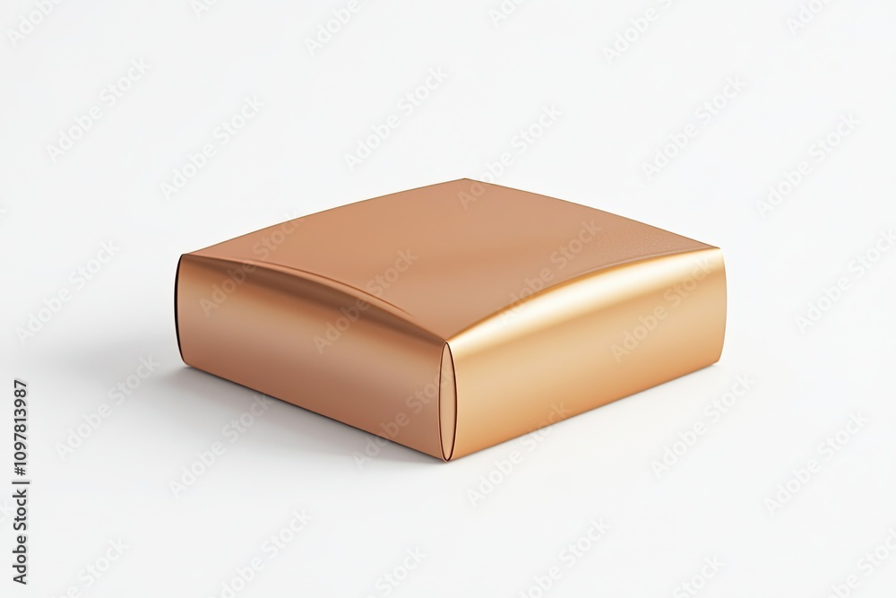 Custom-shaped carton packaging with UV coating isolated on a white background Custom-shaped carton packaging with UV coating isolated on a white background