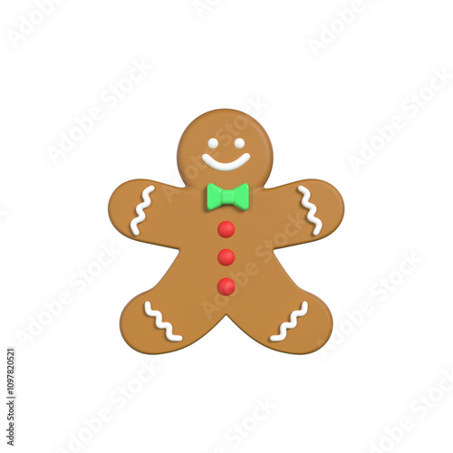 Ginger Man Cookies with a Smiling Face