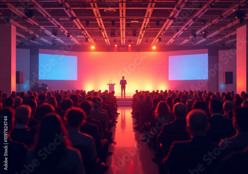 Wallpaper Mural Public speaking event in a modern auditorium with engaging lighting. Torontodigital.ca