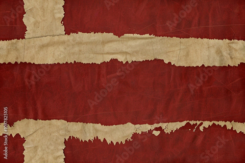 old vintage red scratch torn paper