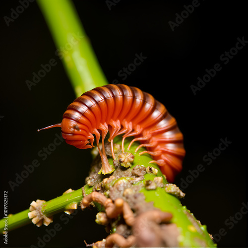 Millipede Spirostreptida, Parilis from the rainforest of Vietnam. photo