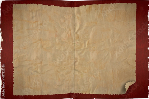 old vintage red scratch torn paper