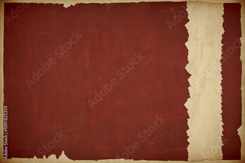 old vintage red scratch torn paper