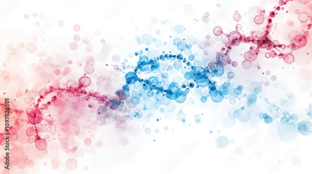 Colorful Molecular Structure Illustration on White Background Colorful Molecular Structure Illustration on White Background