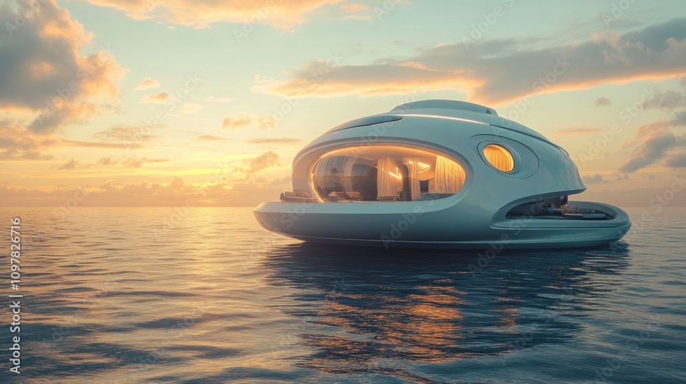 A Futuristic Floating Hotel on the Ocean A Futuristic Floating Hotel on the Ocean