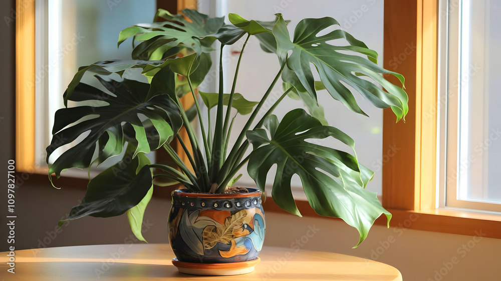 Fototapeta premium monstera in a pot 