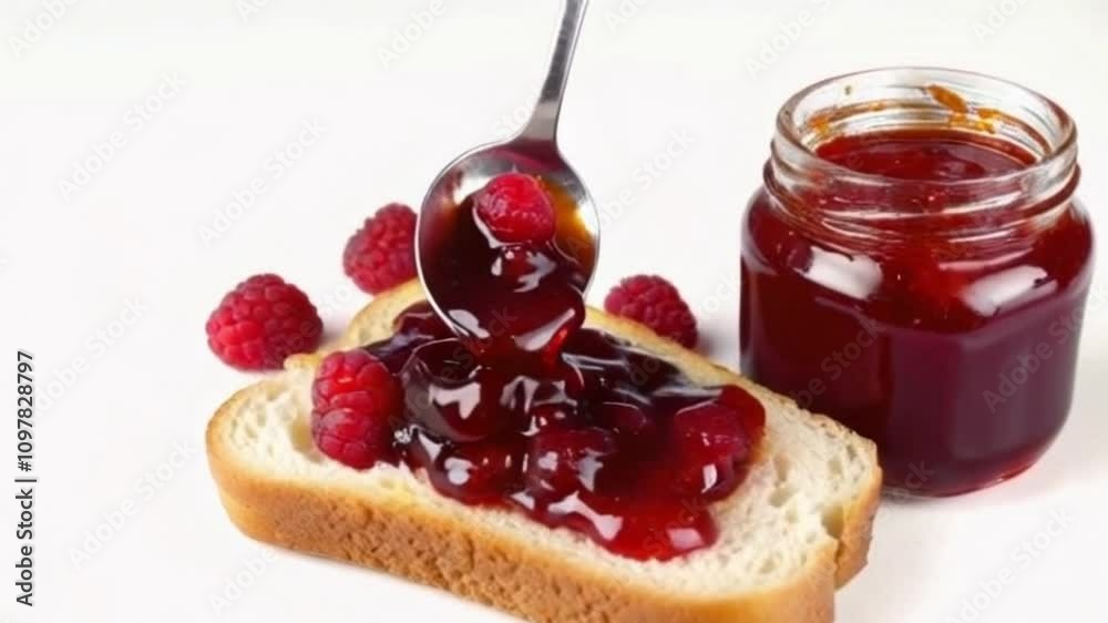  raspberry jam and bread