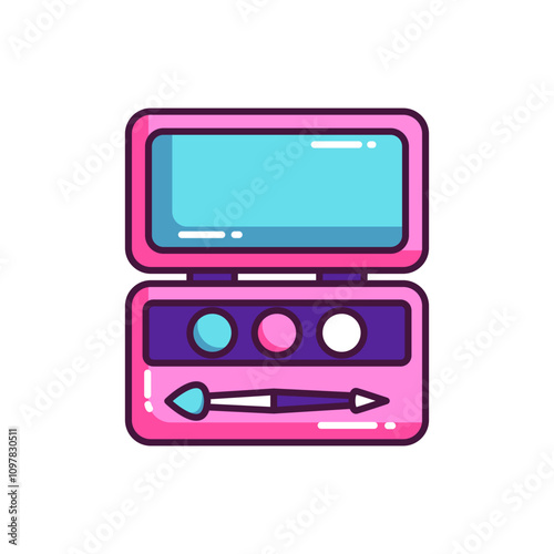 Eyeshadow Palette Icon Illustration
