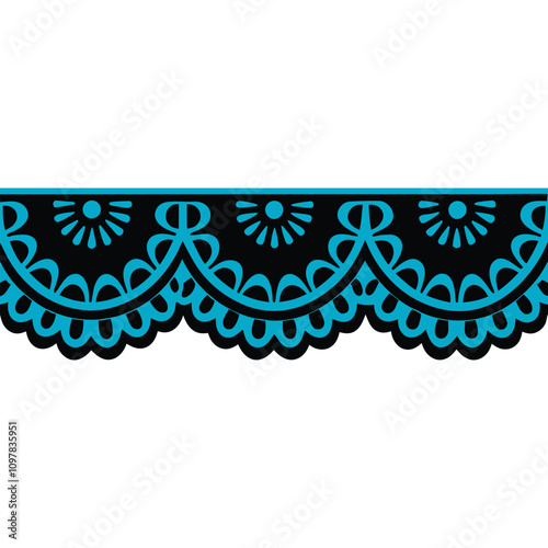 Elegant lace collar design vector art for fashion and textile projects. Perfect for creating intricate embroidery patterns, vintage-inspired necklines, and stylish garments.
