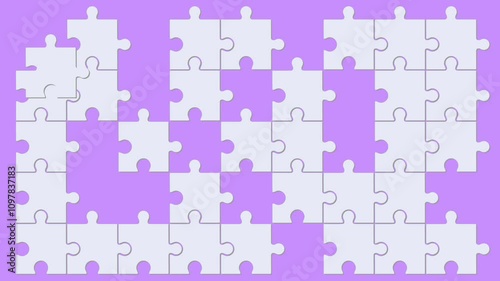 The puzzle elements are connected to each other. Background, copy space, screensaver