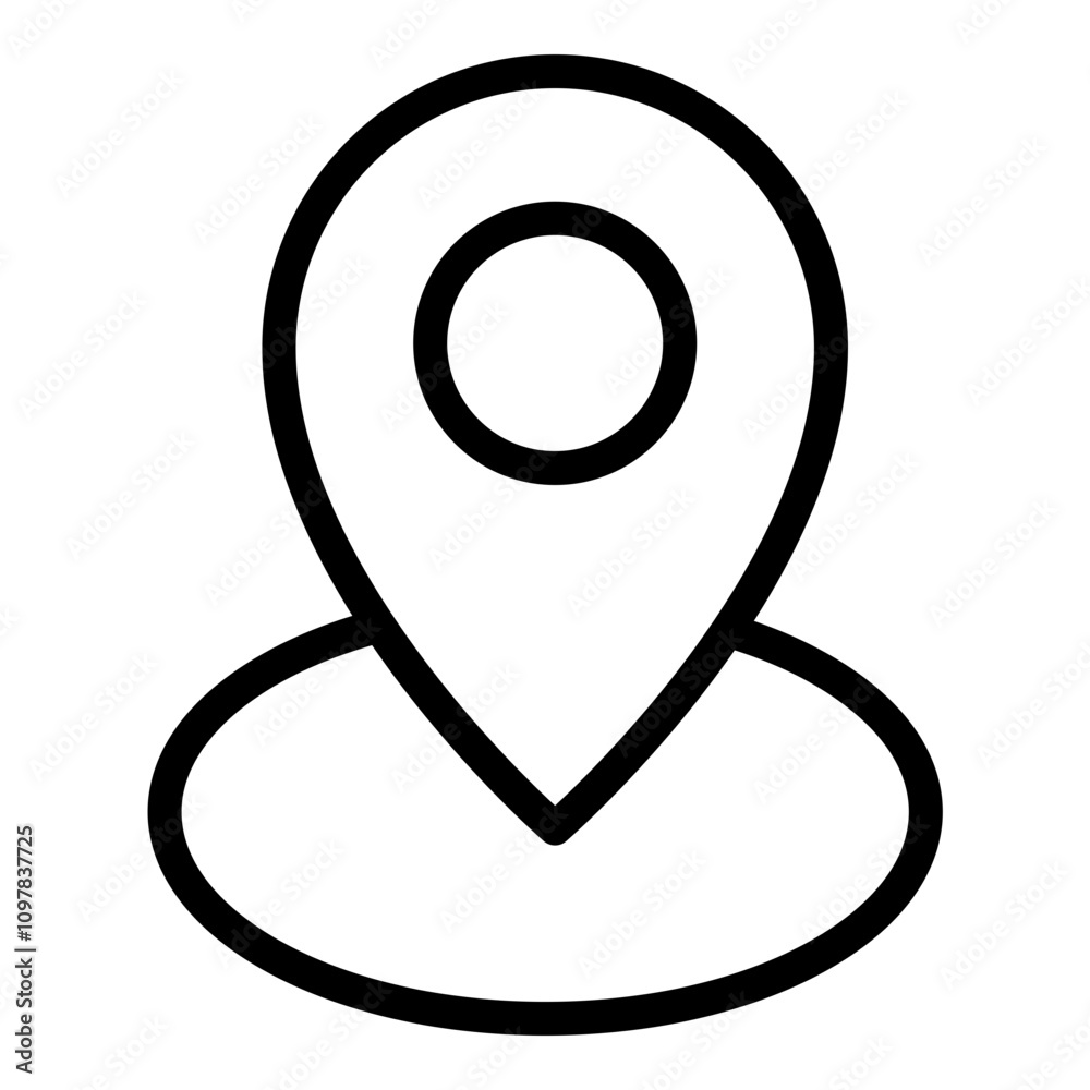 Location icon. Vector line icon Location icon. Vector line icon