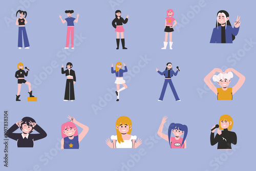 Korean Girlband illustration