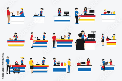 shopping transaction Illustration