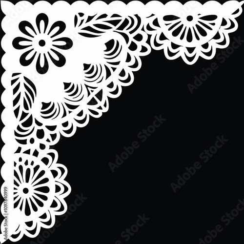 Elegant lace collar design vector art for fashion and textile projects. Perfect for creating intricate embroidery patterns, vintage-inspired necklines, and stylish garments.