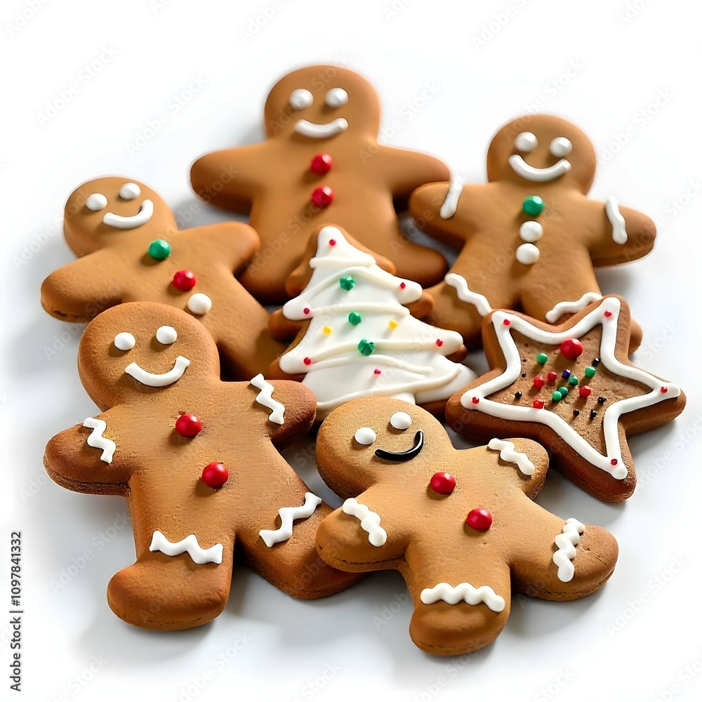 Fototapeta premium Assorted Christmas gingerbread cookies
