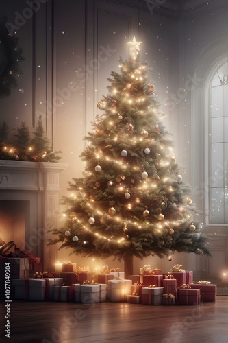 Christmas wallpaper, Christmas background, Christmas tree, Christmas photo, luxury Christmas