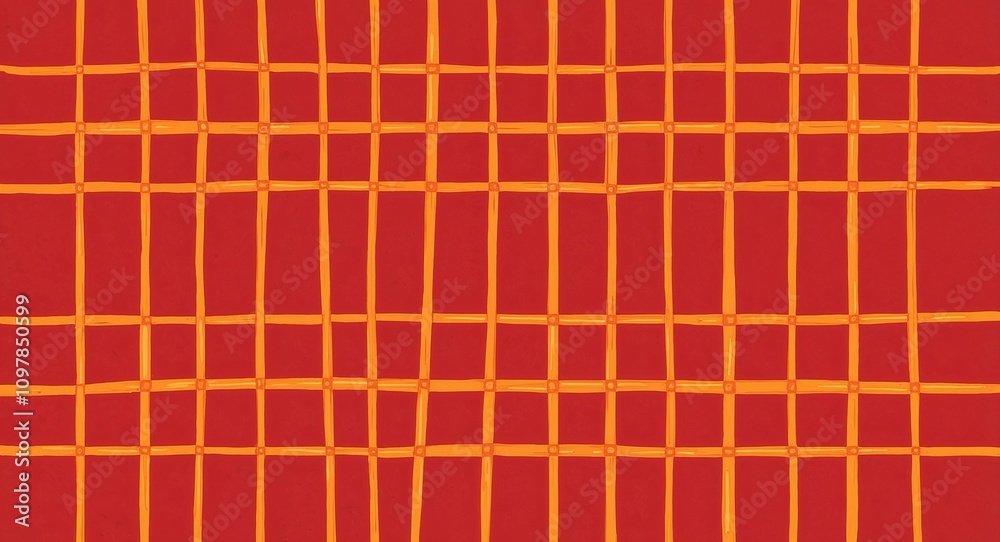 Orange Cross pattern hand drawn design on Red background illustration Orange Cross pattern hand drawn design on Red background illustration