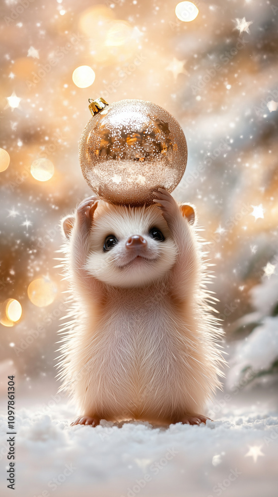 Obraz premium hedgehog in the snow