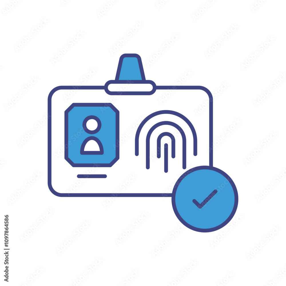 Identity Verification vector icon stock illustration Identity Verification vector icon stock illustration