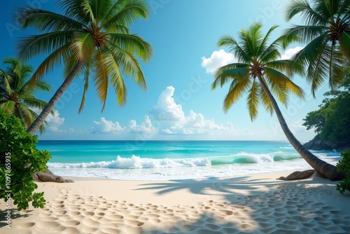 Beautiful tropical beach scene