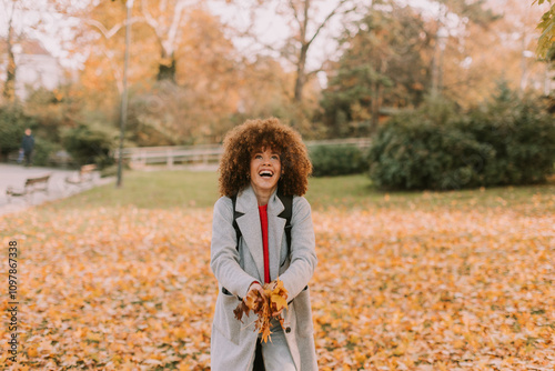 Joyful celebration of autum...