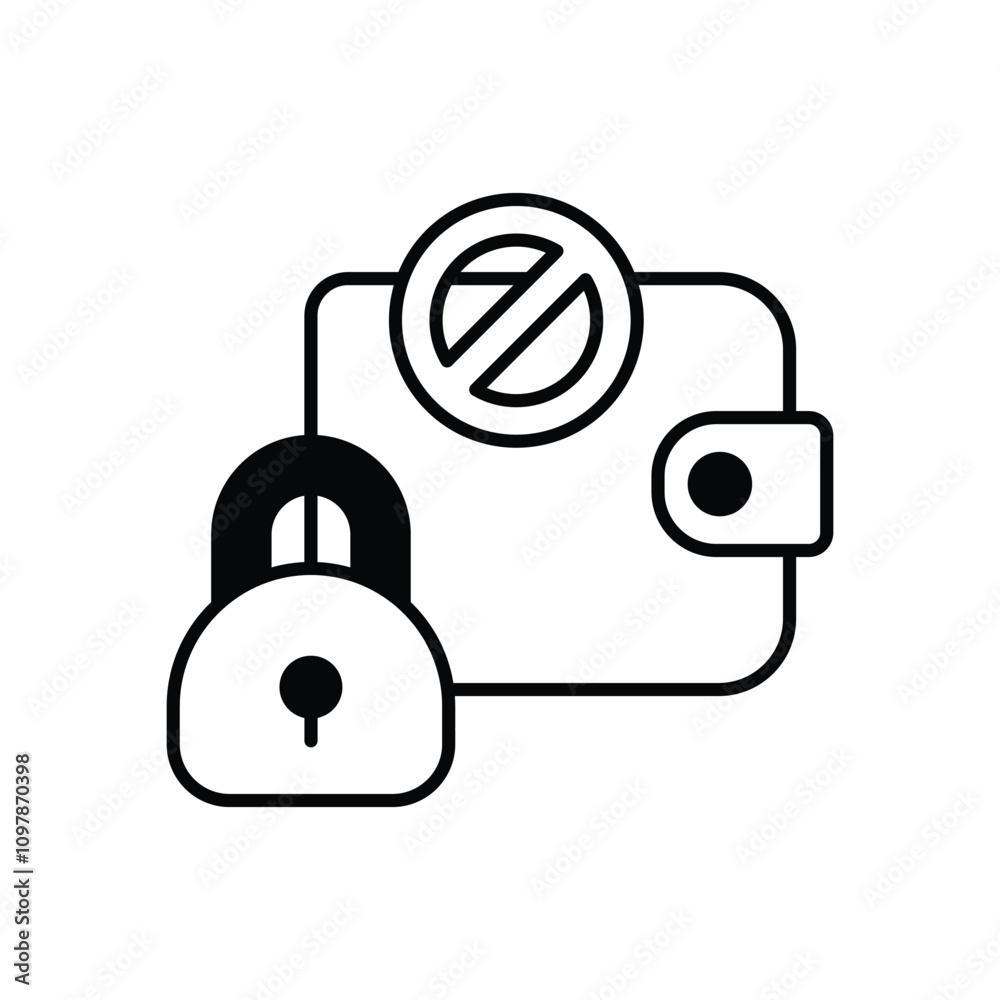 Anti-Theft vector icon stock illustration