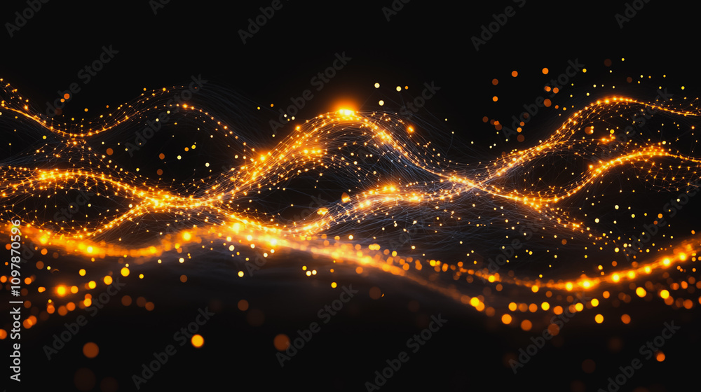 Fototapeta premium Abstract digital background electromagnetic wave background Innovation digital wave background information technology background The background is the background. gradient wave digital wave banner