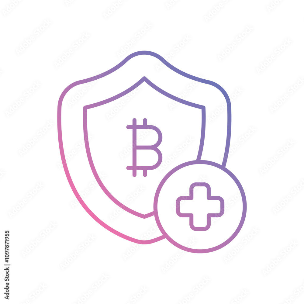 Crypto Insurance vector icon stock illustration Crypto Insurance vector icon stock illustration