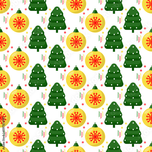 Happy holidays seamless background for Christmas and New Years weekend.