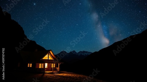 Serene Night Cabin: Stargazing Retreat, Mountain Escape, Cozy Solitude, Perfect for Relaxation and Adventure photo