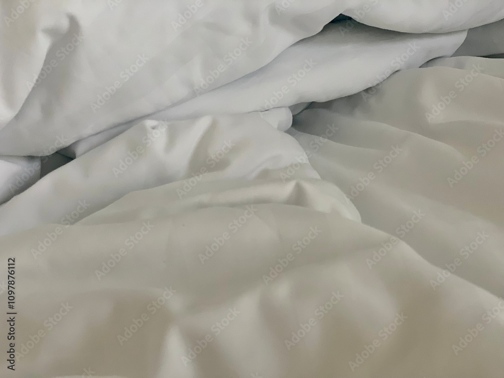 Obraz premium white fabric spin wave background with light and shadow