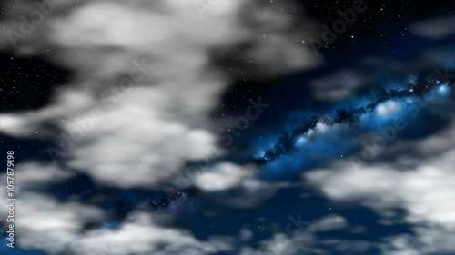 blue sky with clouds