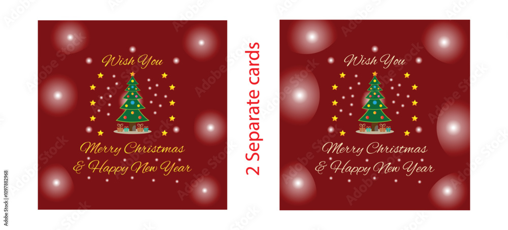 Vector Typographic lettering composition of Wish You a Merry Christmas and Happy New Year. Vector illustration. Cards, poster, backdrop, and background. Vector Typographic lettering composition of Wish You a Merry Christmas and Happy New Year. Vector illustration. Cards, poster, backdrop, and background.