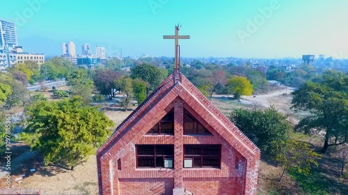 Saint Thomas' Church, Islamabad, Pakistan. Top  view  photo