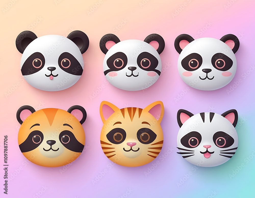 Fototapeta premium set of animals