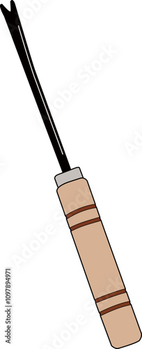 정원을 꾸미는데 필요한 원예도구 중 잔디 뽑기 도구