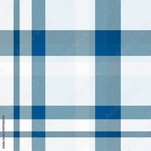 Panjabi texture pattern vector, intricate tartan seamless plaid. Skirt background check textile fabric in cyan and pastel snow colors.