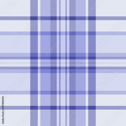 Perfect tartan vector plaid, 30s pattern texture textile. Tradition seamless fabric background check in blue and white colors.