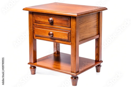 Wooden Nightstand Drawer Isolated - Rule of Thirds