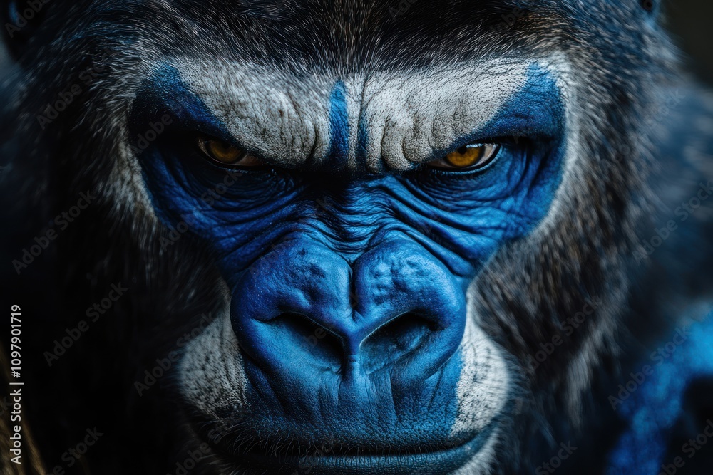 Close-up of a Powerful Gorilla Face Close-up of a Powerful Gorilla Face