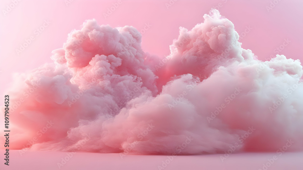 Fototapeta premium Pink Cloud 3D Illustration Background