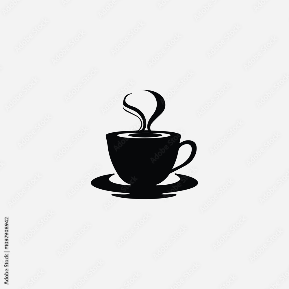 Coffee Cup Logo Silhouette