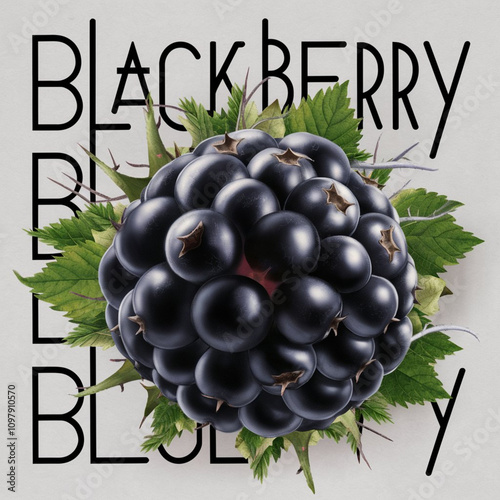 blackberry with leaves