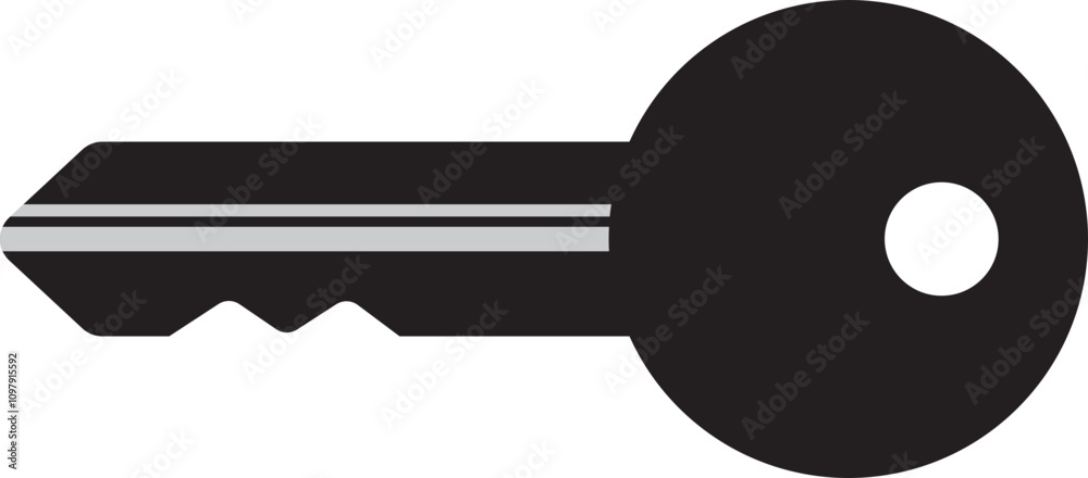 Simple Key Icon Illustration, Key Symbol Simple Key Icon Illustration, Key Symbol