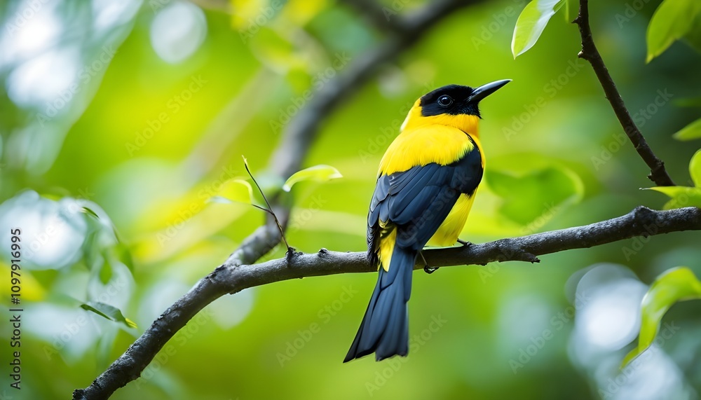 Fototapeta premium Yellow and blue bird