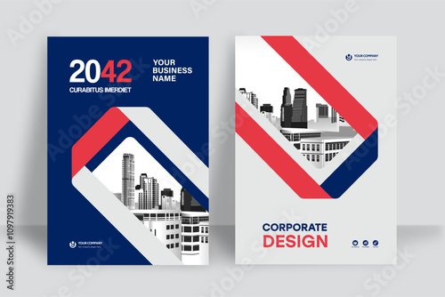 City Background Business Book Cover Design Template