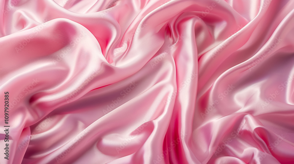 Obraz premium Pink wrinkled silk cloth.