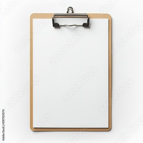 clipboard with blank paper
